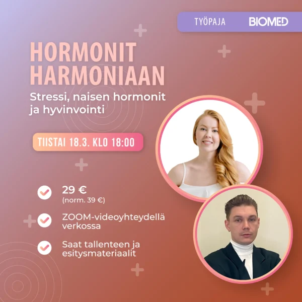 Hormonit harmoniaan -työpaja - Stressi, naisen hormonit ja hyvinvointi