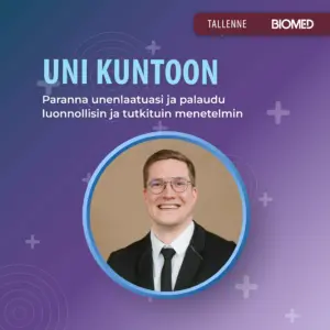 Olli Sovijärvi - Uni kuntoon -työpajan TALLENNE - Paranna unenlaatuasi ja palaudu luonnollisin ja tutkituin menetelmin!
