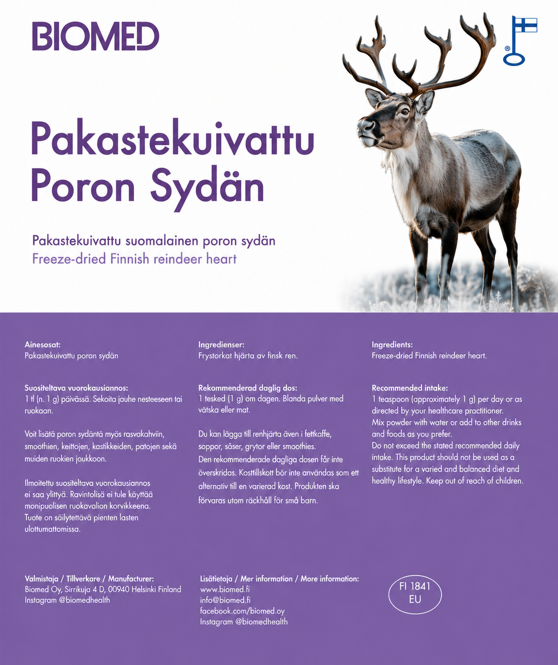 Poron sydänjauhe - perhepakkaus 500g - 5kg