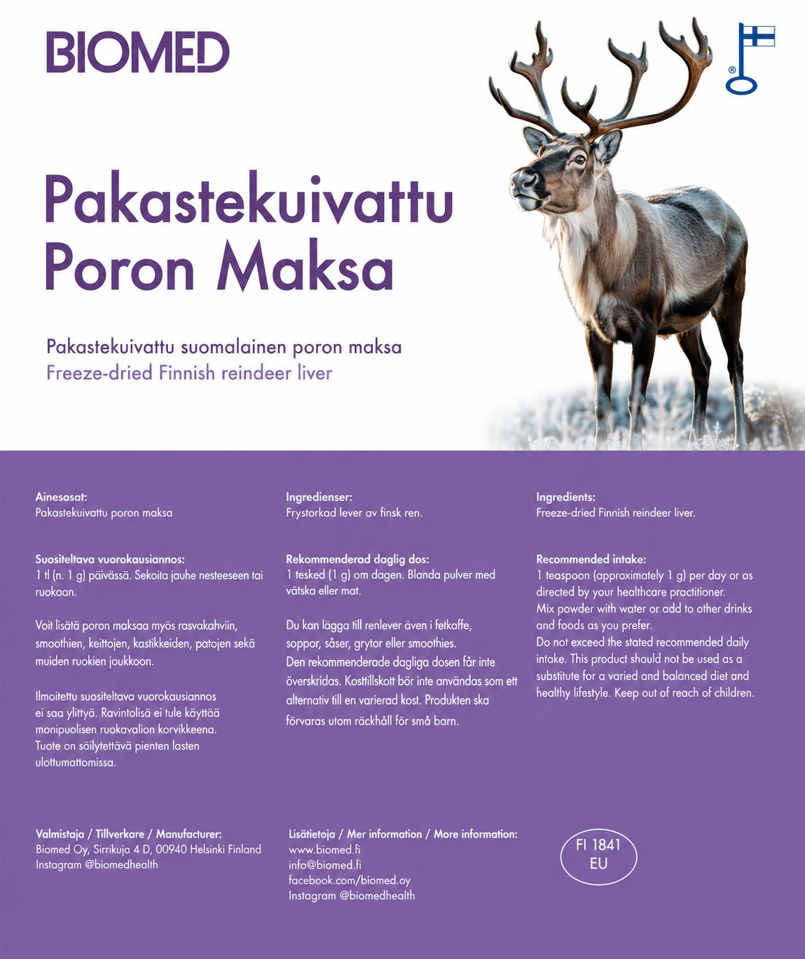 Poron maksajauhe - perhepakkaus 500g - 5kg